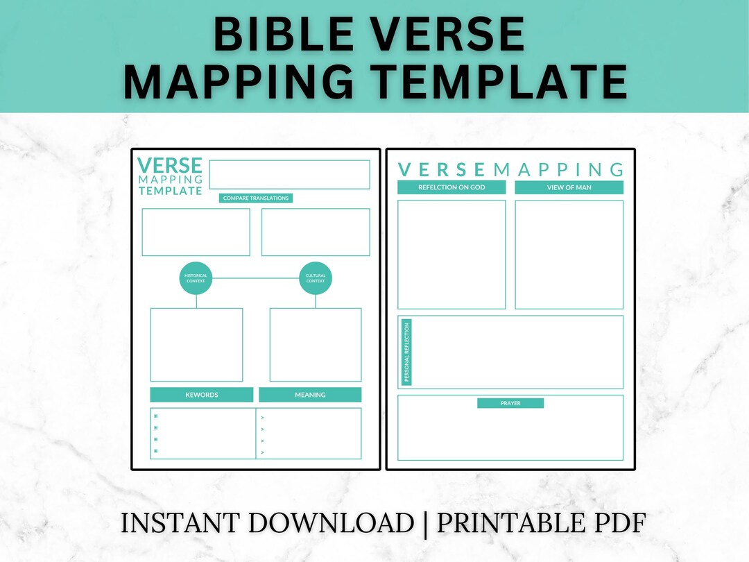Verse Mapping | Bible Study Guide | Bible Study Template | Bible Verse ...