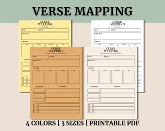 Bible Study Guide | Verse Mapping | Bible Study Printables | Bible Study Templates | Bible Verse Mapping | Bible Study Guides | Bible Study
