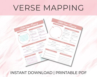 Bible Study Guide | Verse Mapping | Bible Study Printable | Bible Study Template | Bible Verse Mapping | Bible Study Guide | Bible Study