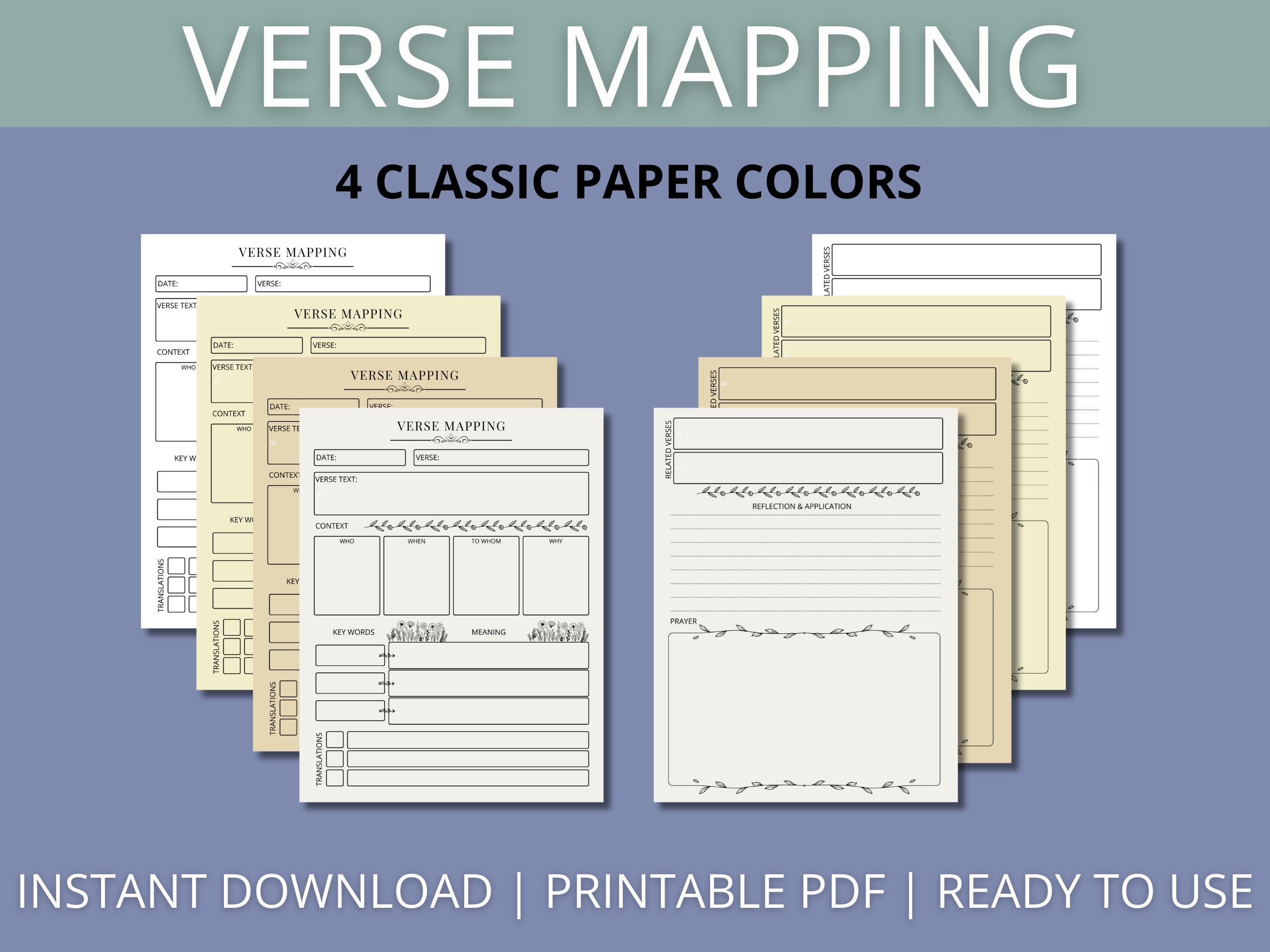 Verse Mapping | Bible Verse Mapping | Verse Mapping Template | Bible ...