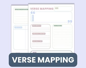 Verse Mapping | Bible Study Guide | Bible Study Template | Bible Study Printable | Bible Study Template | Verse Mapping Sermon Notes