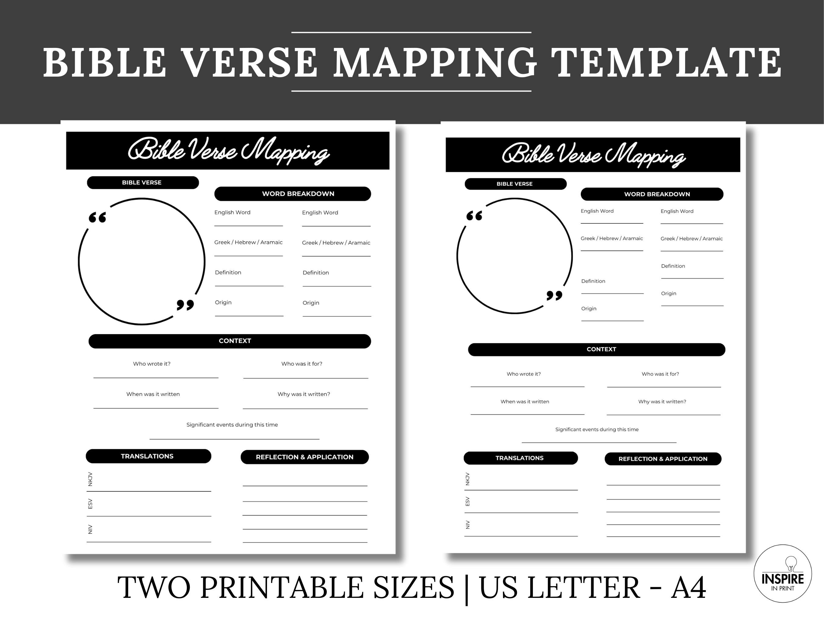 Verse Mapping | Bible Study Guide | Bible Study Template | Bible Study ...