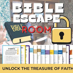 Christian Escape Room | Bible Escape Room for Kids | Christian Team Building | Classroom Escape Room | Christian Themed Escape Room