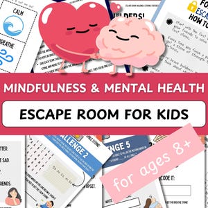 Mental Health Escape Room | Mindfulness Escape Room for Kids | Team Building Game | Classroom Escape Room | Christian Themed Escape Room