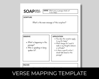 Verse Mapping | Bible Study Guide | Bible Study Template | Sermon Notes | SOAP Bible Verse Mapping | SOAP Verse Mapping | SOAP Bible Study