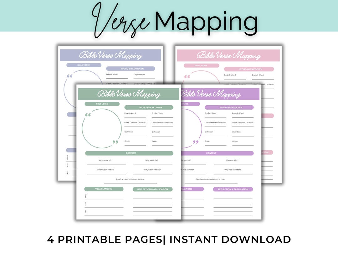 Sermon Message Map Verse Mapping | Bible Verse Mapping | Bible Study Guide | Bible Study ...