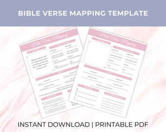 Bible Study Guide | Verse Mapping | Bible Study Printable | Bible Study Template | Bible Verse Mapping | Bible Study Guide | Bible Study