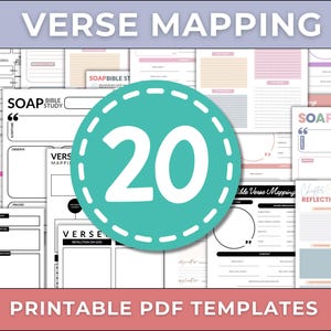 Bible Study Guide | Verse Mapping | Bible Study Printables | Bible Study Templates | Bible Verse Mapping Templates | Verse Mapping Templates