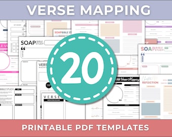 Verse Mapping | Bible Study Guide | Bible Study Printables | Bible Study Templates | Bible Verse Mapping Templates | Verse Mapping Templates