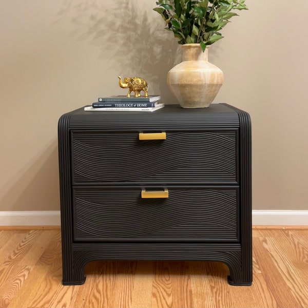 Black Bedside Table - Etsy