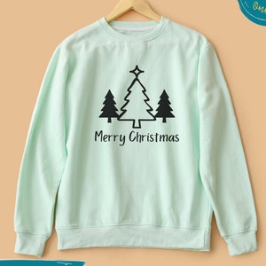 Merry Christmas SVG | Christmas Trees SVG, Cricut cut files, Silhouette Cut Files, Digital Download, Christmas sublimation, Christmas png