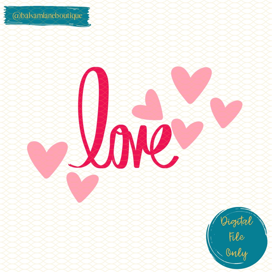 Love Hearts SVG PNG | Digital Download, Instant Download, Cricut File ...
