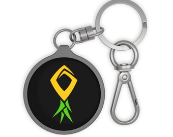 Upside Down Pineapple Keyring / Swinger Keychain (Black)