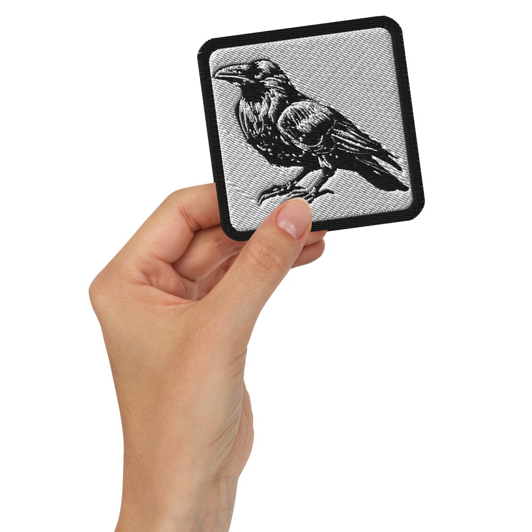 Raven Embroidered Patches - Etsy