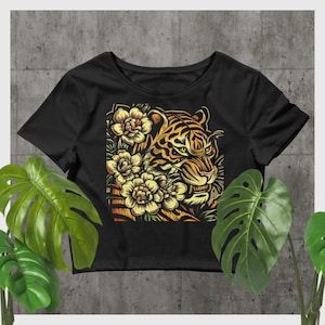 Tiger flowers Women’s Crop Tee