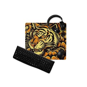 Tiger flower Gaming mouse pad