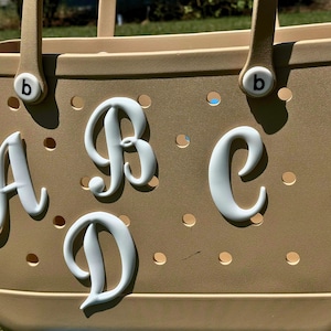 Charms de letras para bolsas de praia | Amuletos para Bolsa Bogg| Cartas