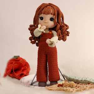 Crochet Doll Personalized, Organic handmade toys, Gift for daughter, Birthday gift for kids, hand knit doll, Stuffed Doll, Amigurumi Doll