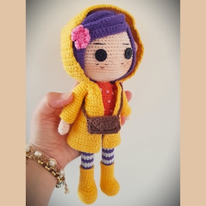 Handmade Custom Coraline Amigurumi Doll - Unique Crochet Gift, Inspired by Coraline Jones