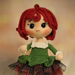 Handmade Crochet Bunny Doll, Organic Cotton Amigurumi Toy for Kids, Personalized Crochet Princess Doll, Handmade Soft Toy for Girls