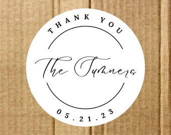Wedding Stickers, Personalized Wedding, Favor Labels Thank You Stickers, Custom Labels, Personalised Wedding Stickers, Round Favor Sticker