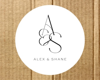 Wedding Stickers, Personalized Wedding, Favor Labels Thank You Stickers, Custom Labels, Personalised Wedding Stickers, Round Favor Sticker