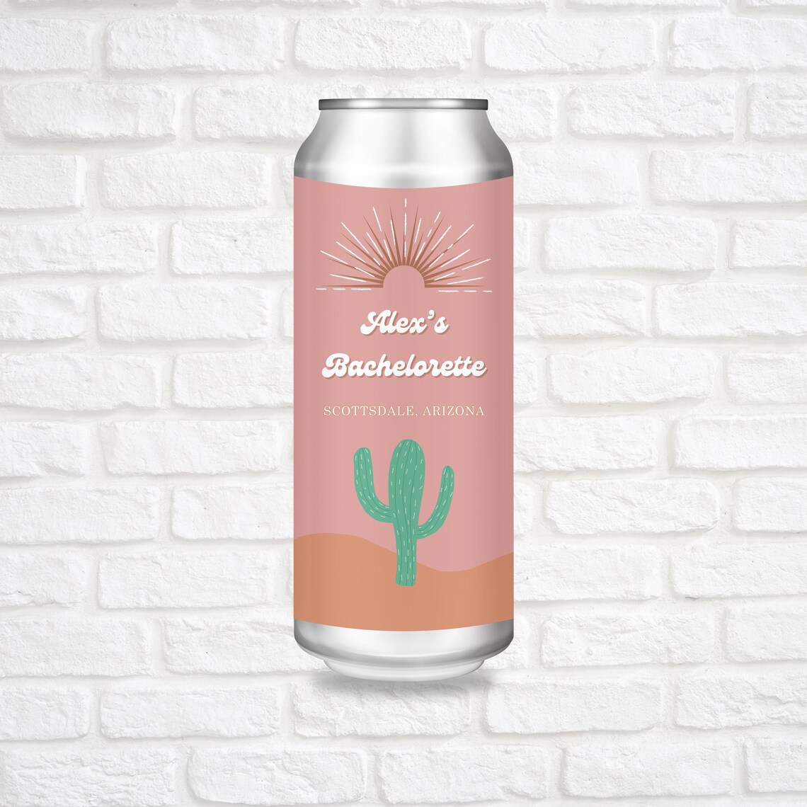 Arizona Desert Bachelorette Drink Labels, Custom Seltzer Sticker ...