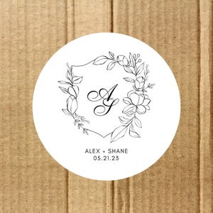Wedding Stickers, Personalized Wedding, Favor Labels Thank You Stickers, Custom Labels, Personalised Wedding Stickers, Round Favor Sticker