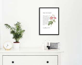 Watercolor Floral Scripture Art – Christian Home Decor (Digital Download)