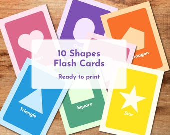 Shapes Flashcards for Toddlers | Preschool Learning (Digital Download)