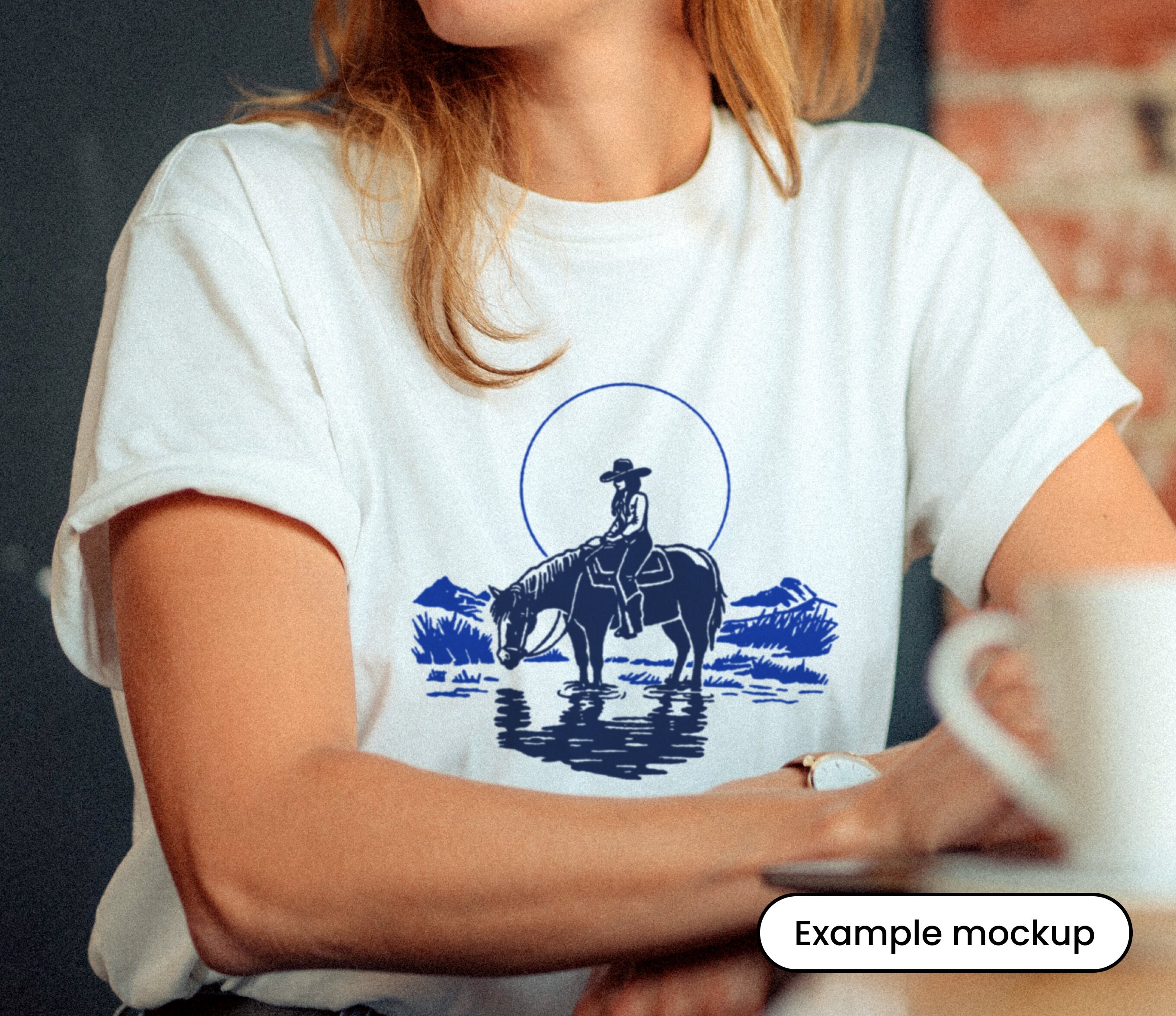 Retro Cowgirl Horse SVG Lead Horse to Water Vintage Cowboy Sunset