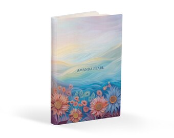 Personalized Sunflower Journal, Sunset Design, Hardcover or Softcover