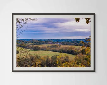 Large Wall Art Valley Storm | Natchez Trace Tennessee Fine Art Print, Signed