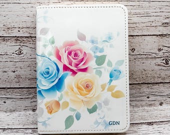 A6/A5 Floral Rose Journal - Undated Lined Pages with Bookmark | Personalized Diary, Notebook, Planner