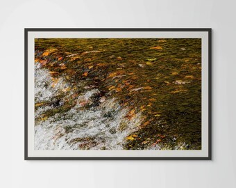 Fine Art Giclee Print – Autumn River Scene, Signed Rustic Decor