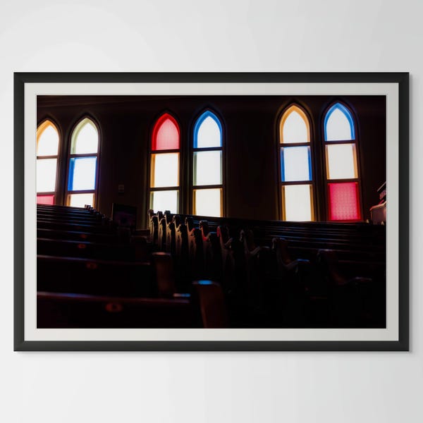Ryman Auditorium Stained Glass Photo - Hand Signed Vintage Nashville Wall Art - Music Gift