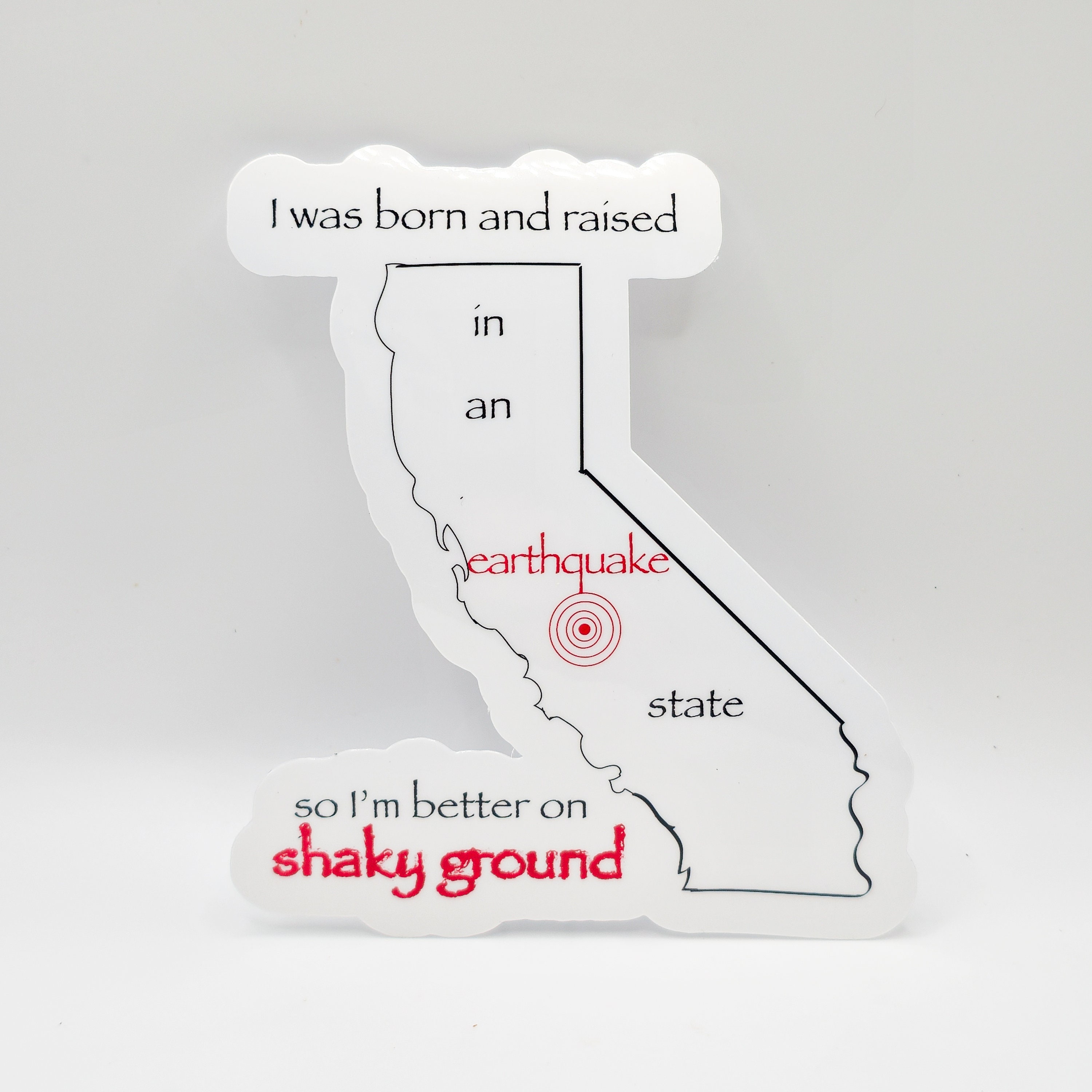 California Earthquake Vinyl Sticker Set: 