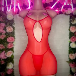 red dress striptease Ann Stokes #3 Red Dress (Nude Strip Tease) by Ann Stokes