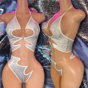 Ensemble deux pièces de danse exotique, tenues rave, tenues de club, tenues de strip-teaseuse