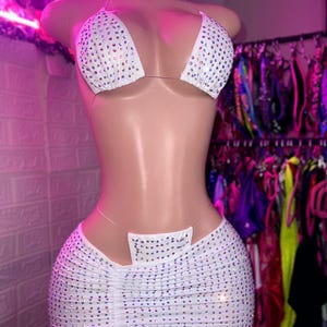 Exotic Dancewear, 3pc Set Skirt Set, Stripper Outfits, Rave Outfits