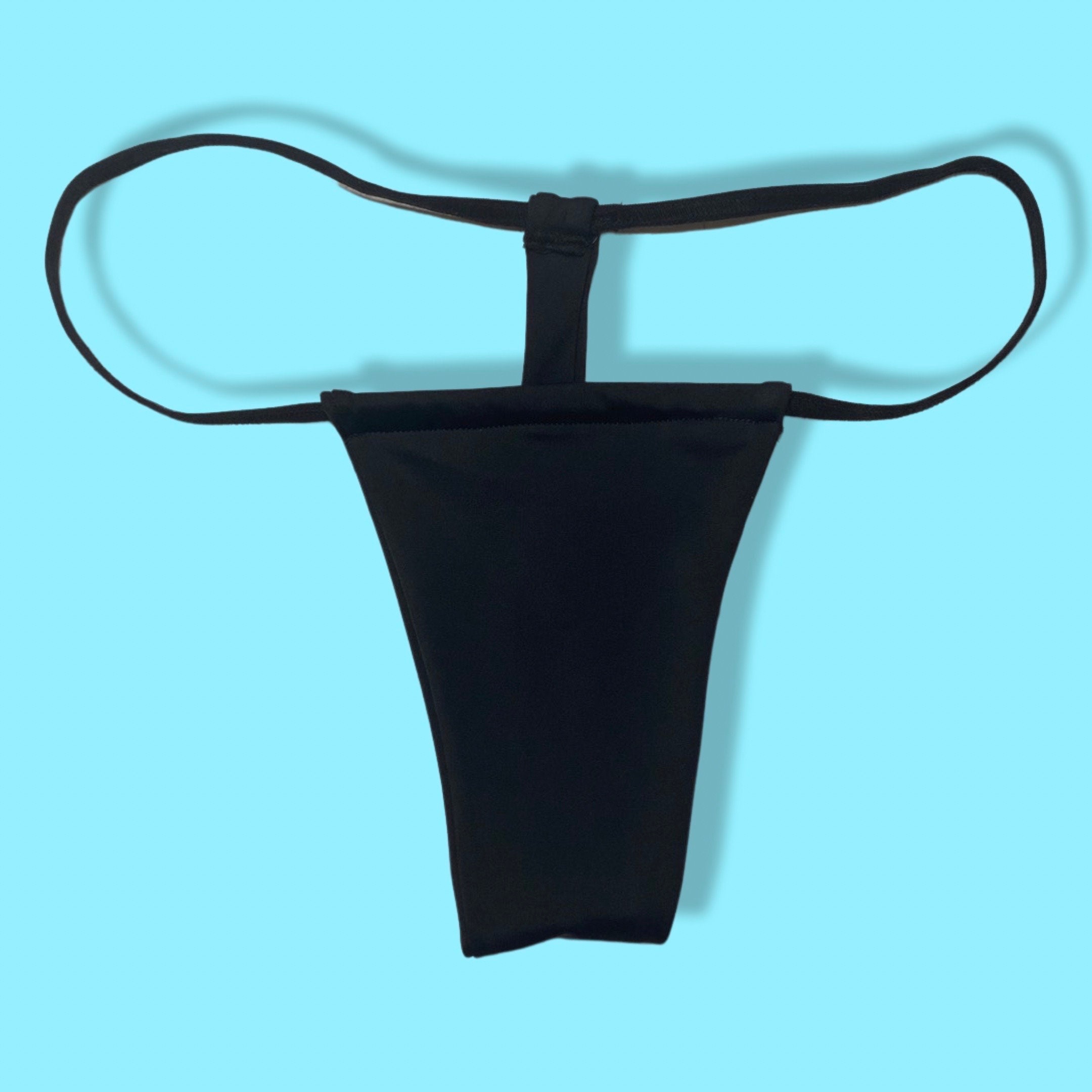 Black Micro Thong Bikini BOTTOMS - Etsy