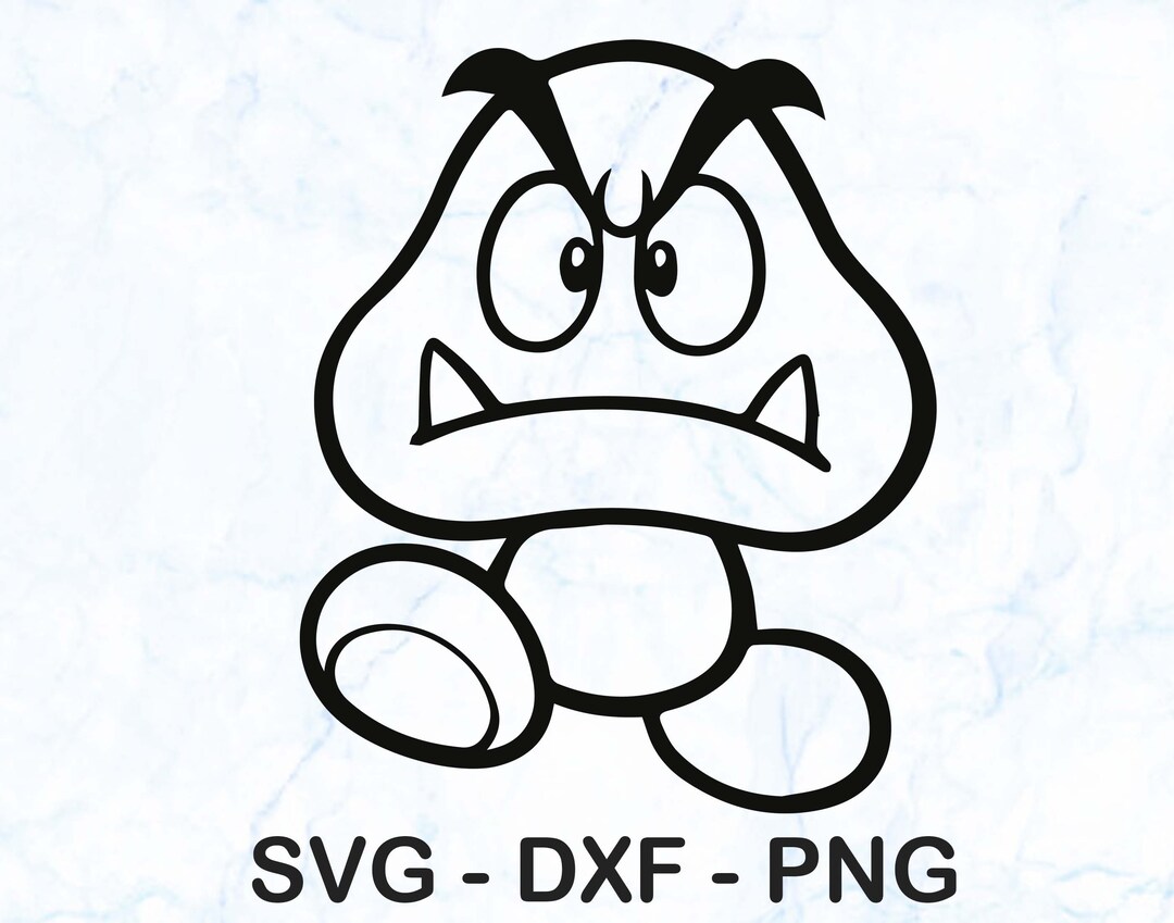 Goomba SVG Cut File PNG DXF High Quality Easy to Use Instant Etsy