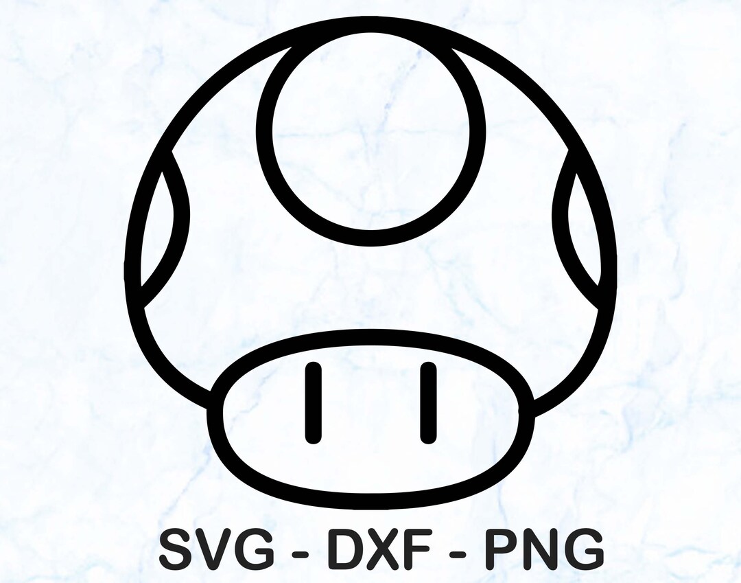 Mario Mushroom SVG Cut File PNG DXF High Quality Easy to Use - Etsy