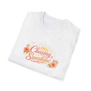 Chasing Sunshine T-Shirt | floral sun script design