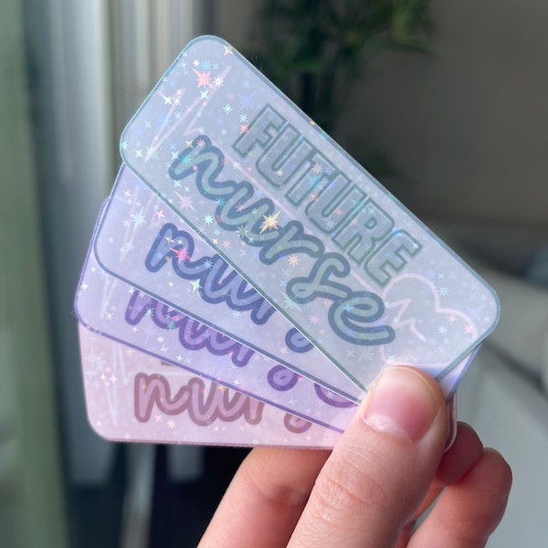 Future Nurse Sticker, Nurse In Training, Nursing Student, Weatherproof Cute Sticker, Holographic Sticker