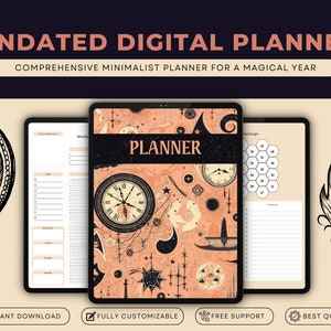 Undated Digital Planner, Digital Calendar, Goodnotes Planner, Daily Weekly Monthly Planner, iPad Planner, Planner 2024, 2025, 2026