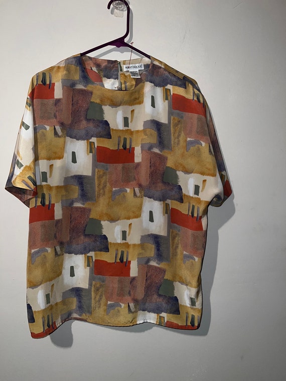 Vintage Martinique 100% Polyester Abstract Print S