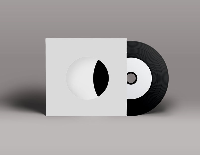 Custom Playlist CD Vinyl Record Style with Kraft Sleeve / Mixtape CD Up to 78 minutes Plain card (White)