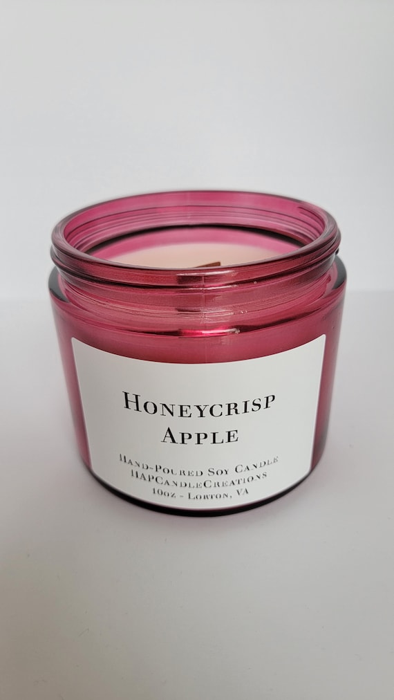 Honeycrisp Apple • Hand‑Poured Coconut Soy Candle • Fresh Apple, Citrus, Honey & Vanilla • Wood or Cotton Wick • Clean Fall Luxury Candle