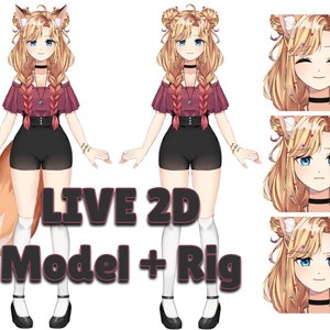 Live 2D Fuchs Mädchen - Vtuber Model